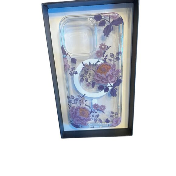 Coach New York Protective Case with Magsafe For iPhone 14 Pro Max Clear/Floral - Picture 1 of 6